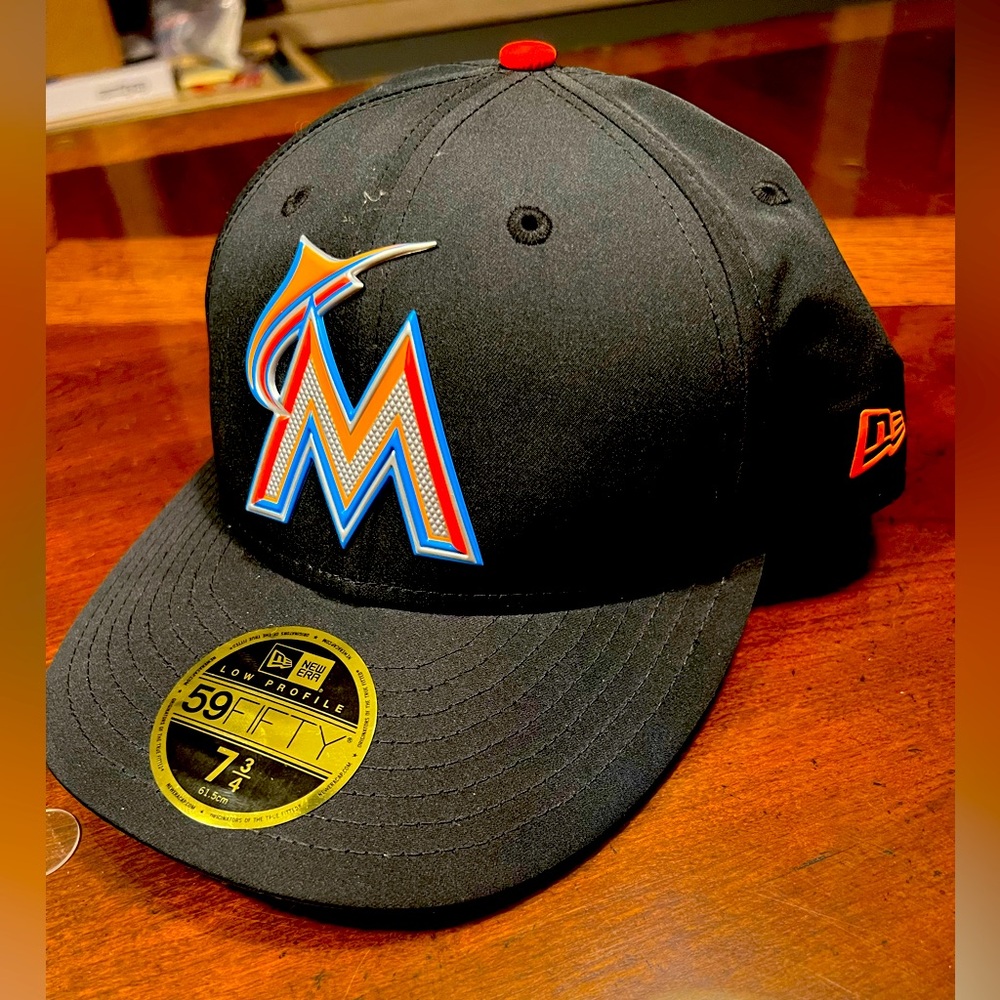 New Era Miami Marlins Black Cap